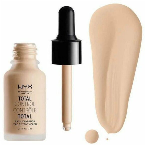 Nyx Total Control Drop Alabaster Foundation 0.43 Fl Oz TCDF02  Liquid Full Cover - Picture 1 of 8